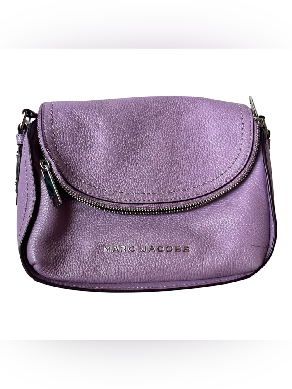 MARC JACOBS THE GROOVE LEATHER PURPLE MINI MESSENGER BAG
